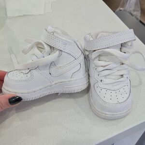 Kids White High-Top Sneakers